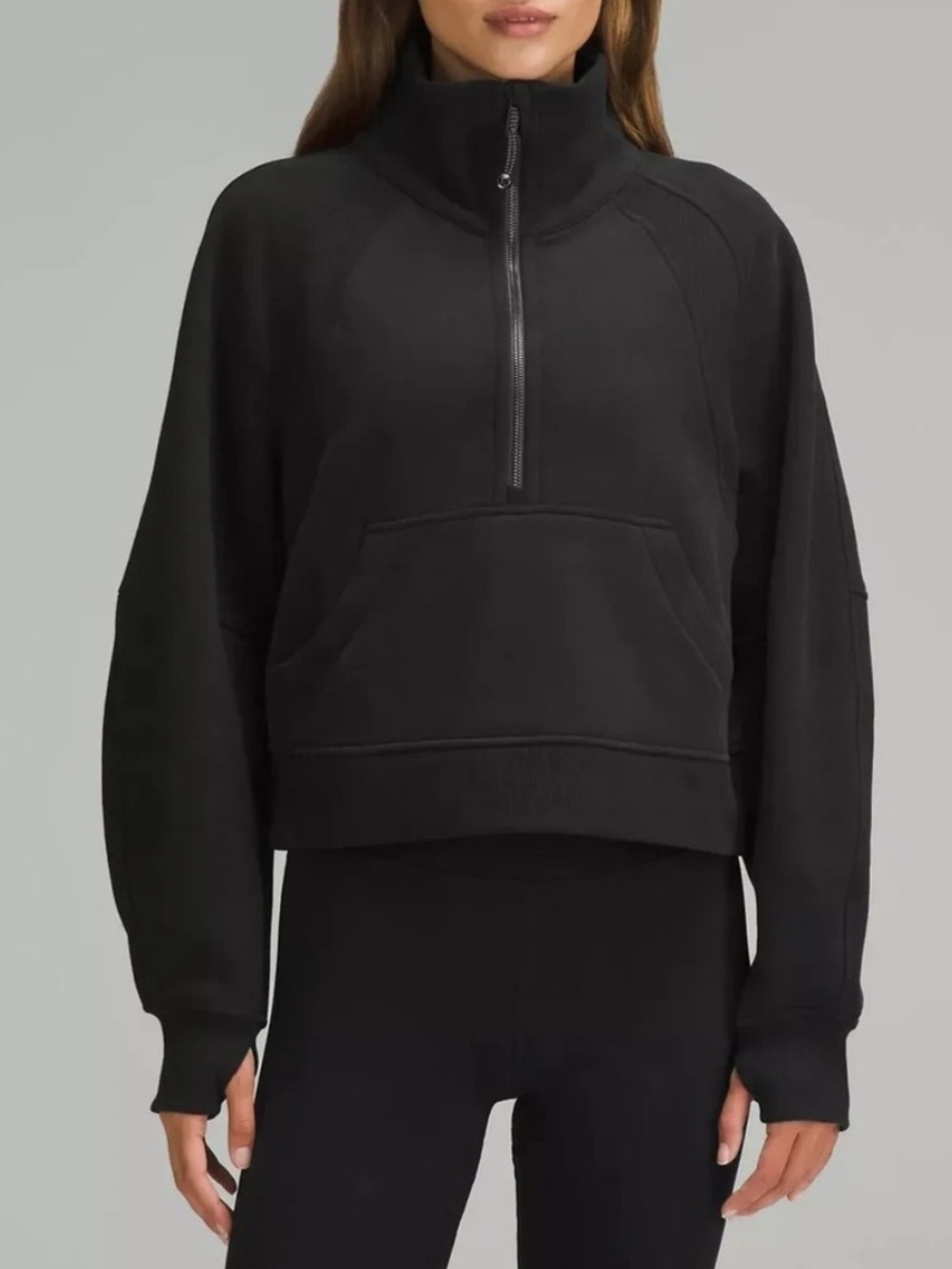 lululemon Scuba Cropped Funnel-Neck Half Zip